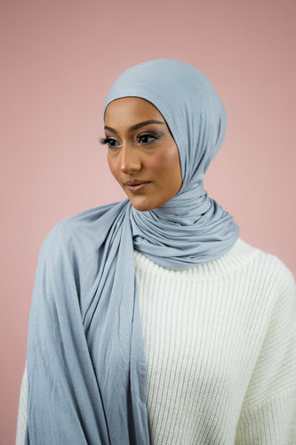 The Relaxed Navy Jersey Hijab Scarf