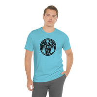 Printify T-Shirt Lets Get Lost Dogs Hiking Shirt -Unisex Jersey Short Sleeve Tee - Hiking T-shirt Dog- outdoors Hiking camping shirt