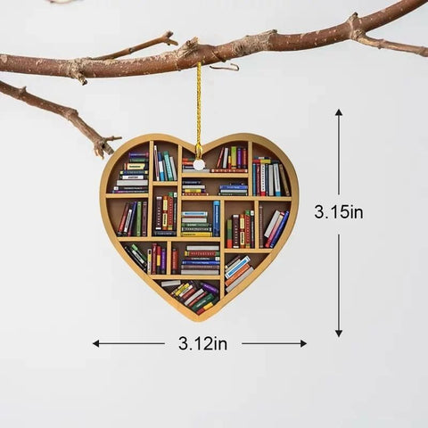 Book Lovers Heart Ornament - Nberd