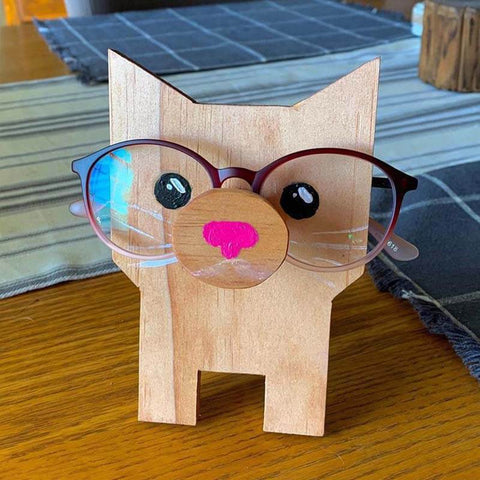 Handmade Glasses Stand Lovely Cat – Voowow