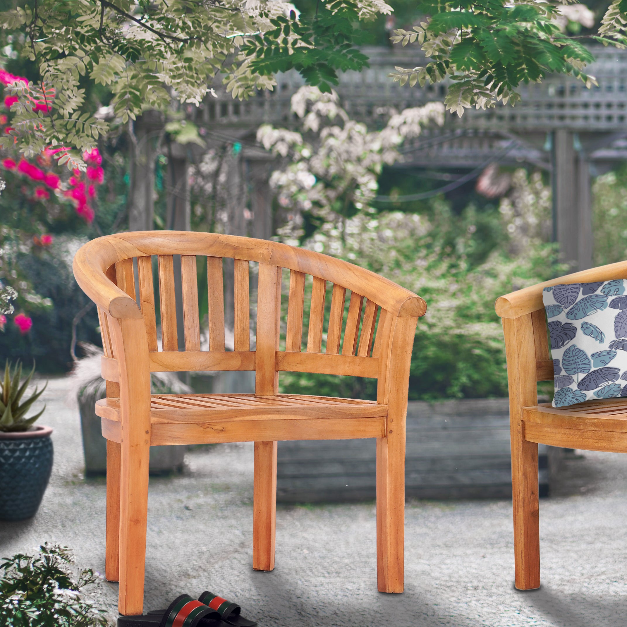 Teak Wood Peanut Chair - Chic Teak