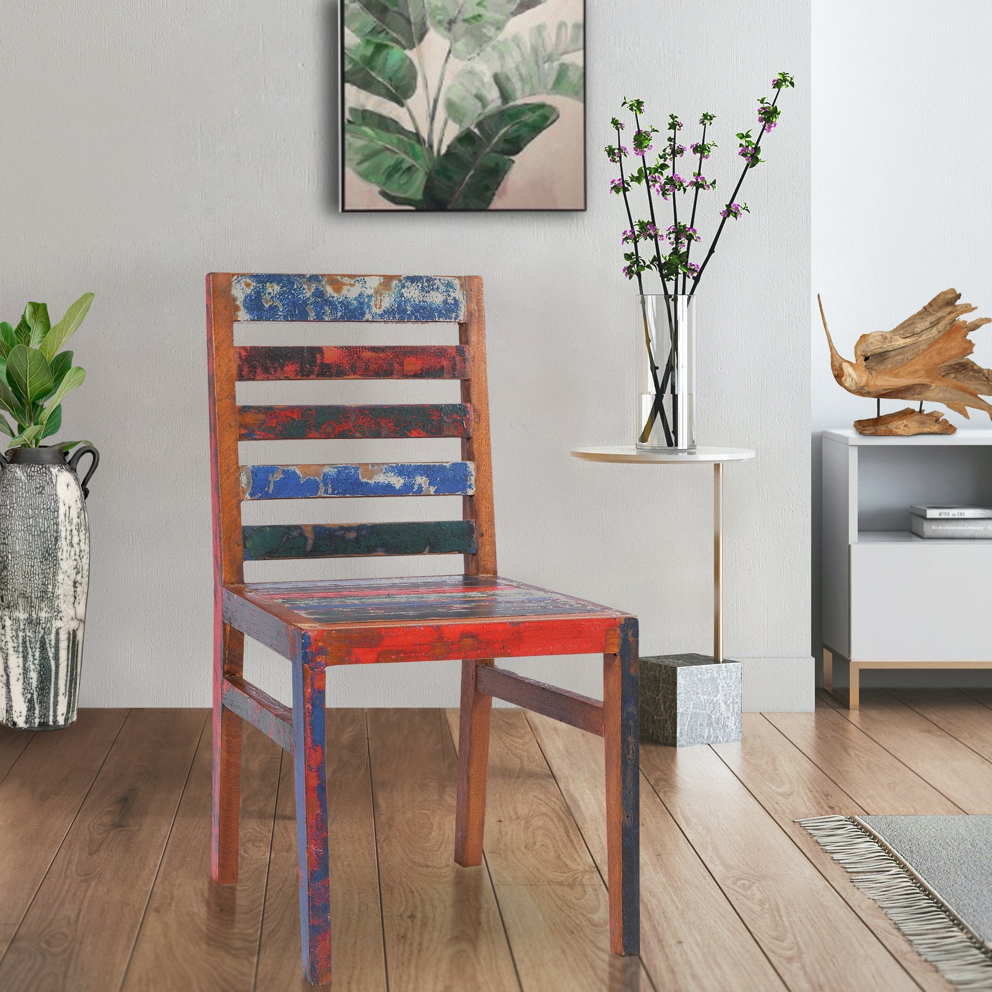 Marina Del Rey Dining Chair made from Recycled Teak Wood Boats - Chic Teak