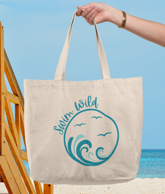 Salty Hair Sandy Toes Recycled Cotton Shopping Bag Beach 