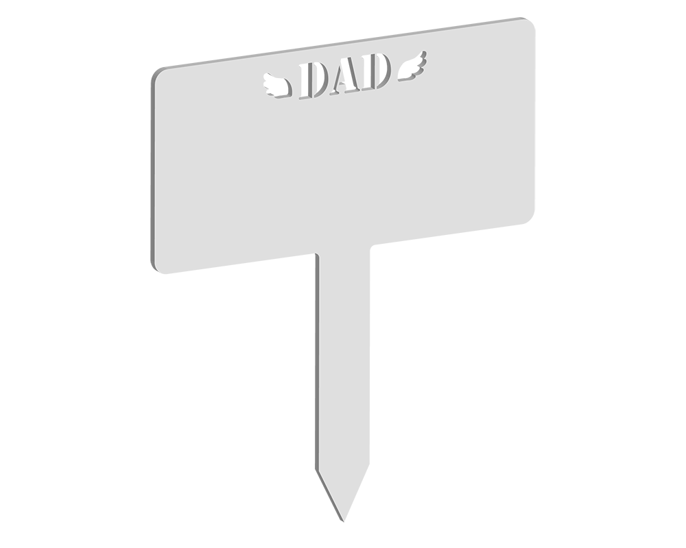 Rectangular Winged Dad Memorial Plaque – EasyBlanks.co.uk