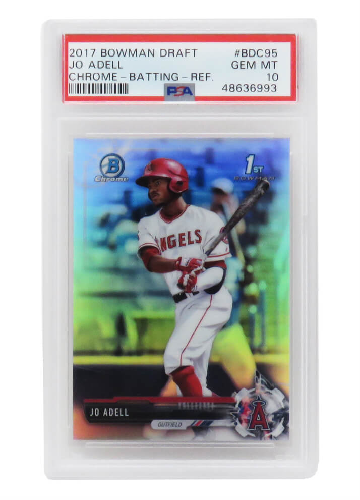 Jo Adell Los Angeles Angels 2017 Bowman Chrome Refractor Baseball B Franklin Mint