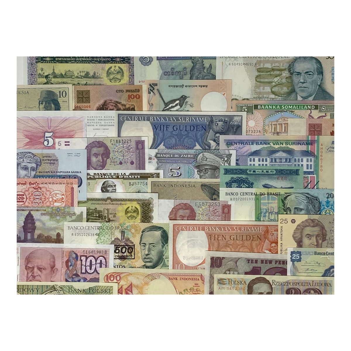World Paper Money Collection: Set of 100 Banknotes in Choice Uncircula ...