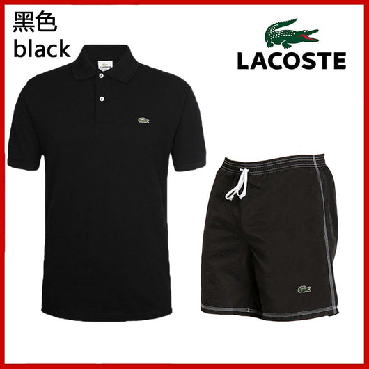 lacoste short sets mens