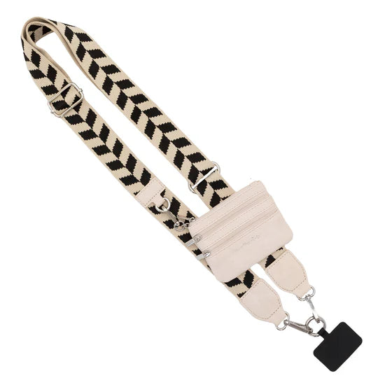 Save The Girls | Clip & Go Strap w/Zippered Pouch Chevron