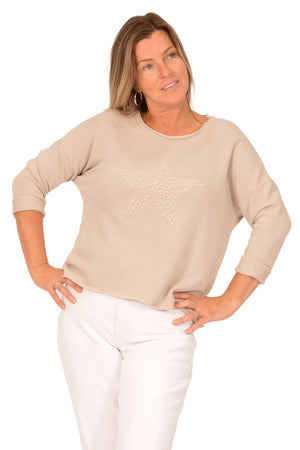 Be Raw Edge Top With Star - Madison's on Main - Star Top