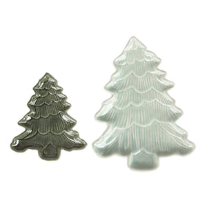 Ceramic Iridescent Holiday Tree Plates - Madison's on Main