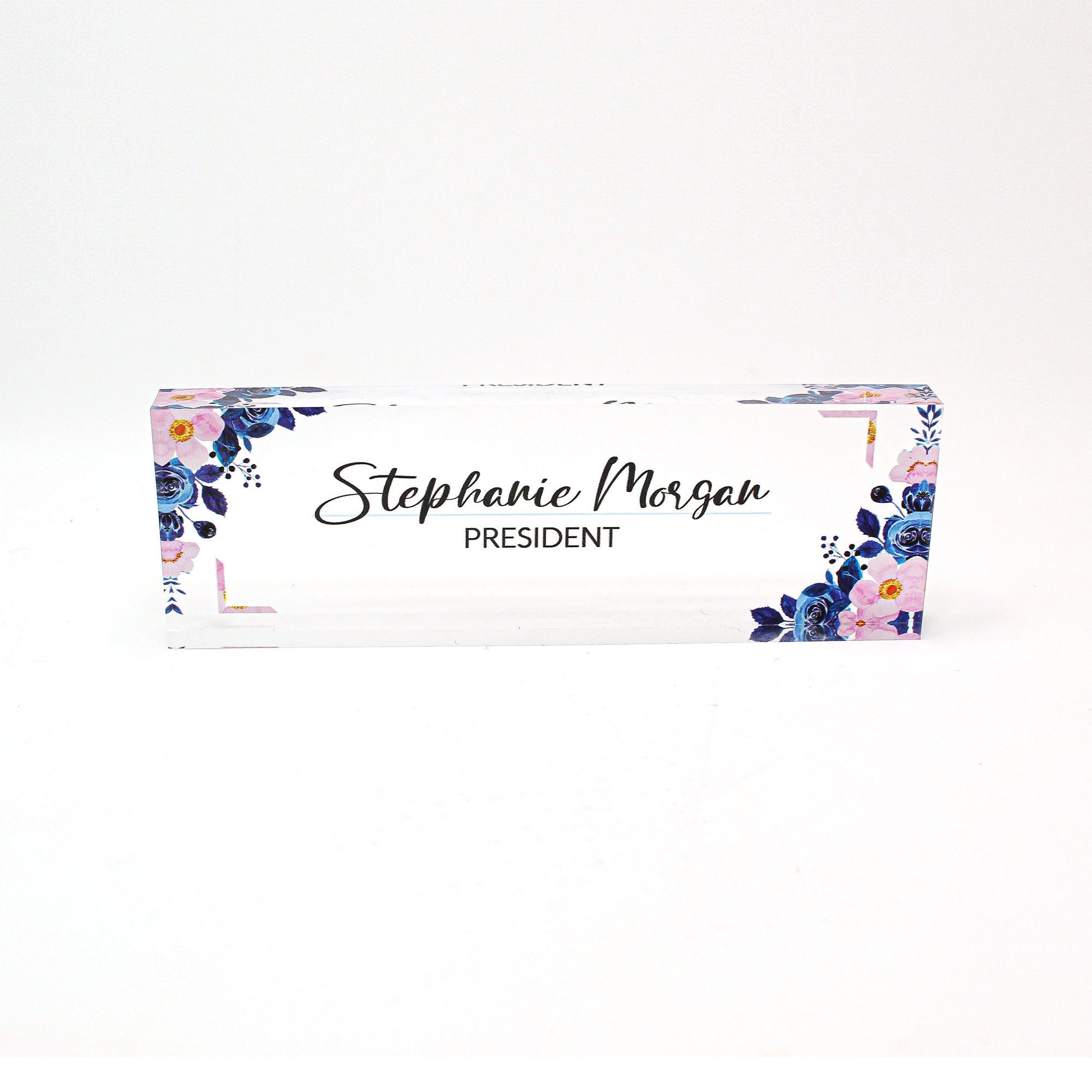 Acrylic Desk Name Plate, Modern Office Decor Plaque , Graduation Gift for Her, Name Badge, Name Tag, Nameplate, Name Sign, Desk Name Sign