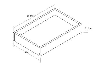 Soft Close Roll Out Trays for 24W Base Cabinet