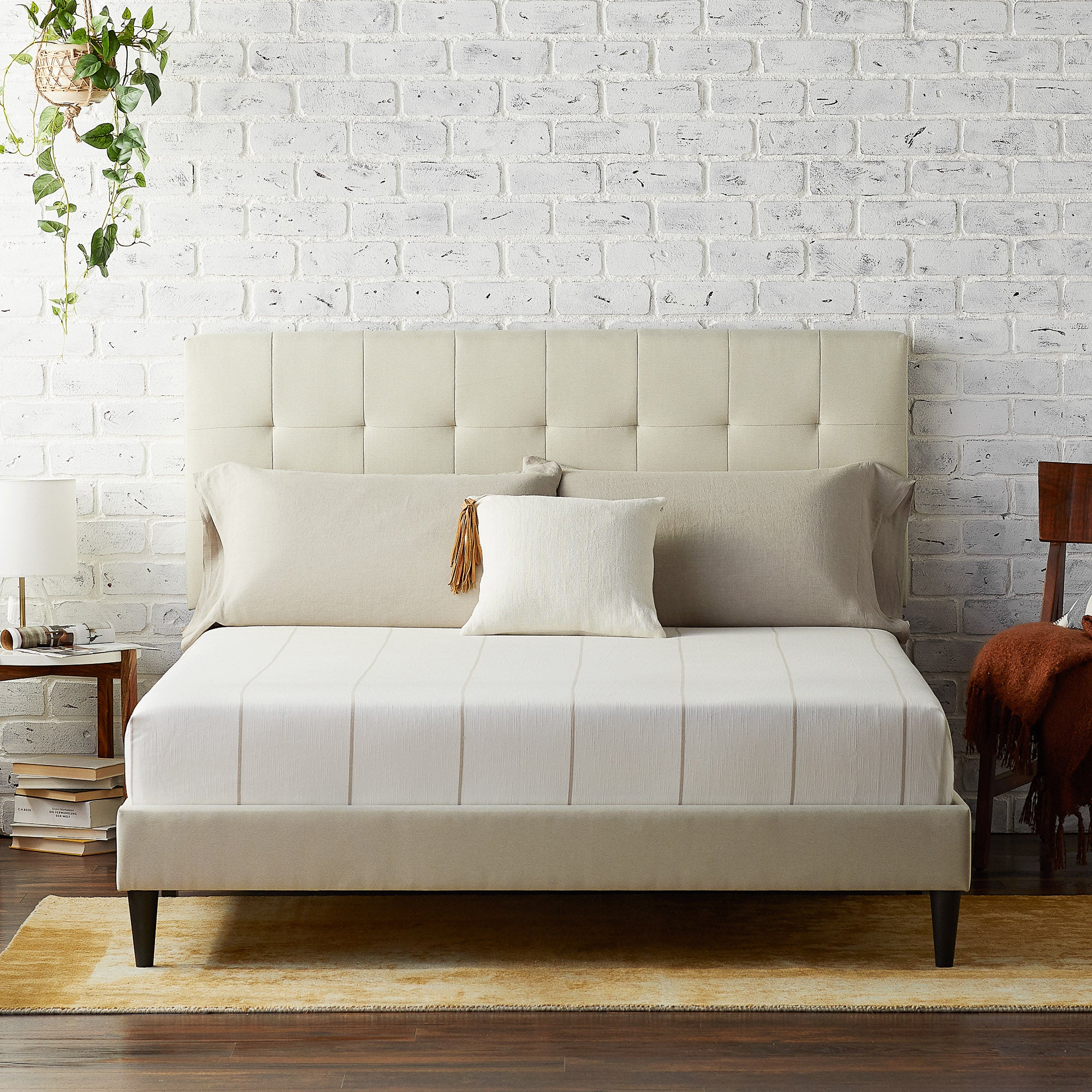 Bed Frame (Platform) - Tufted Headboard