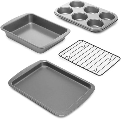 Ecolution Bakeins XL 6 Cup Muffin and Cupcake Pan PFOA, BPA, and PTFE Free Non-Stick Coating Heavy Duty Carbon Steel