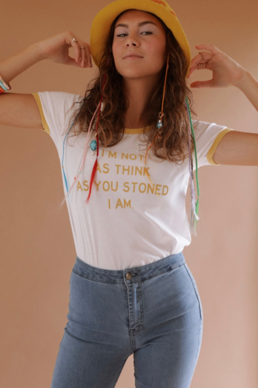 SUGARHIGH LOVESTONED NOT AS STONED RINGER TEE