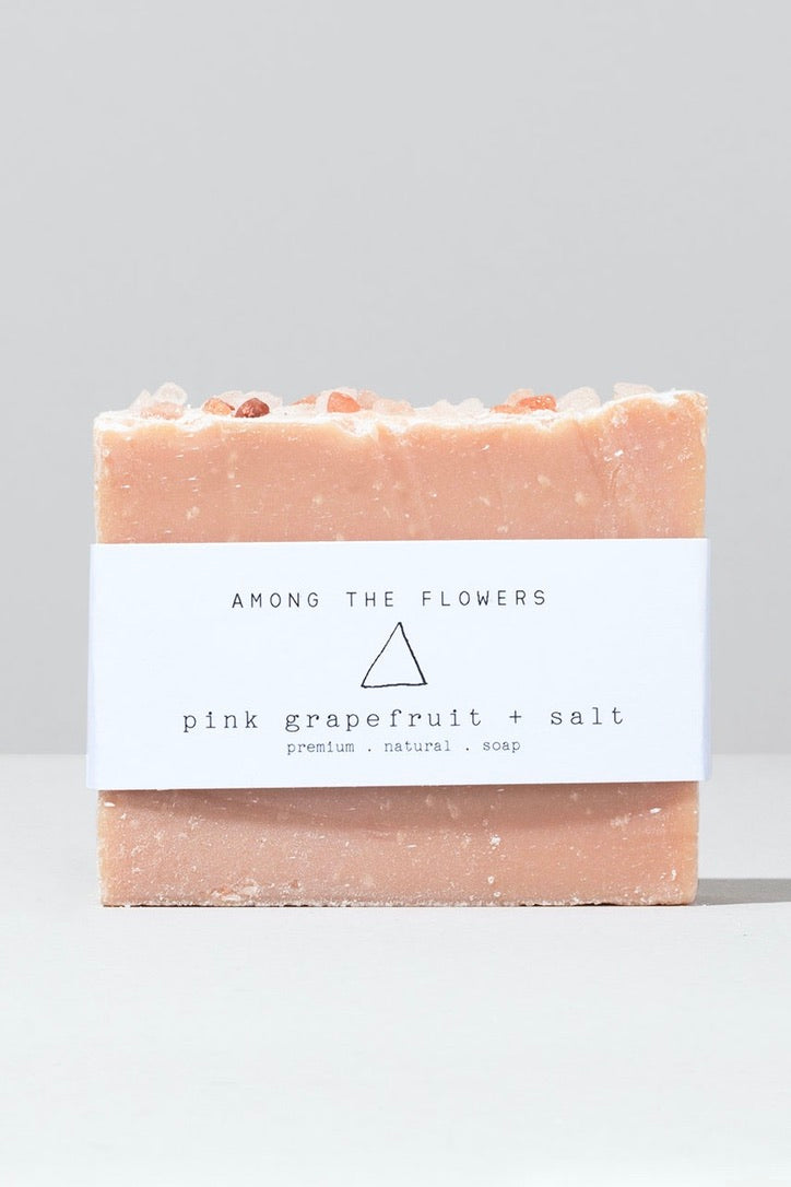 AMONG THE FLOWERS PINK GRAPEFRUIT + SALT COLD PROCESSED SOAP