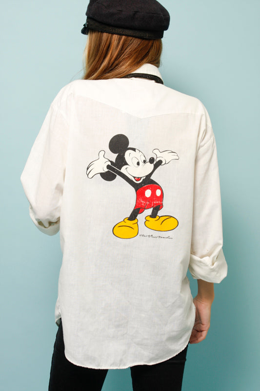 VINTAGE MICKEY MOUSE BUTTON UP