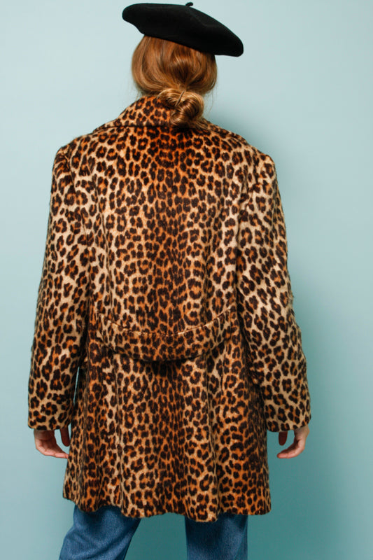 VINTAGE EDIE LONG LEOPARD COAT