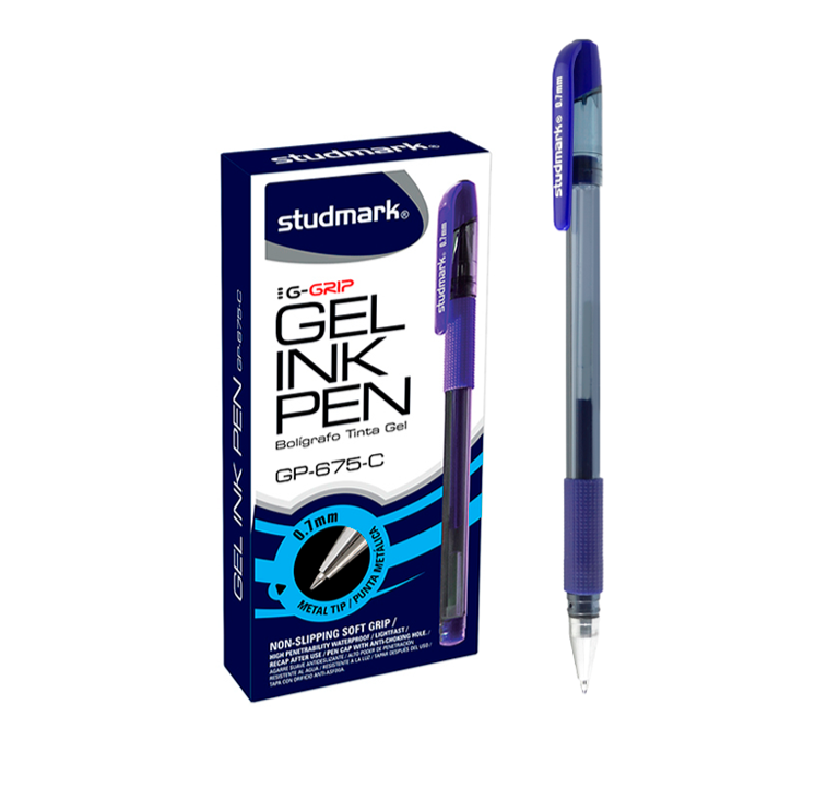 MTL® Bolígrafo retráctil de tinta de gel, punta de 0,7 mm, cuerpo  transparente con grip, tinta azul - Bolígrafos tinta gel  retráctiles Kalamazoo