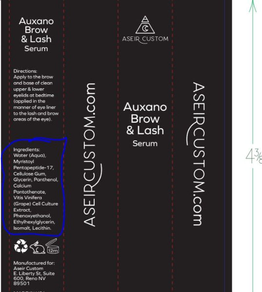 Auxano Brow and Lash Ingredients