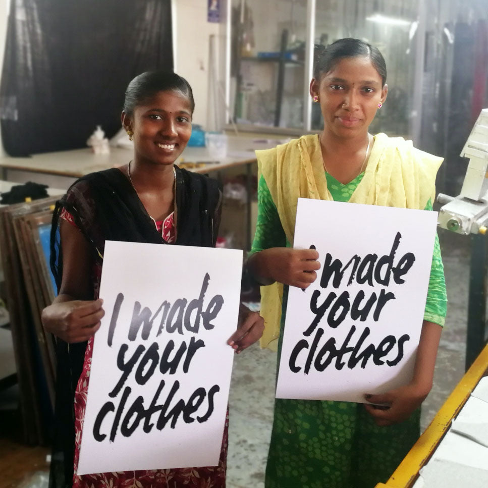 Two women who make DUNS sustainable kids clothing