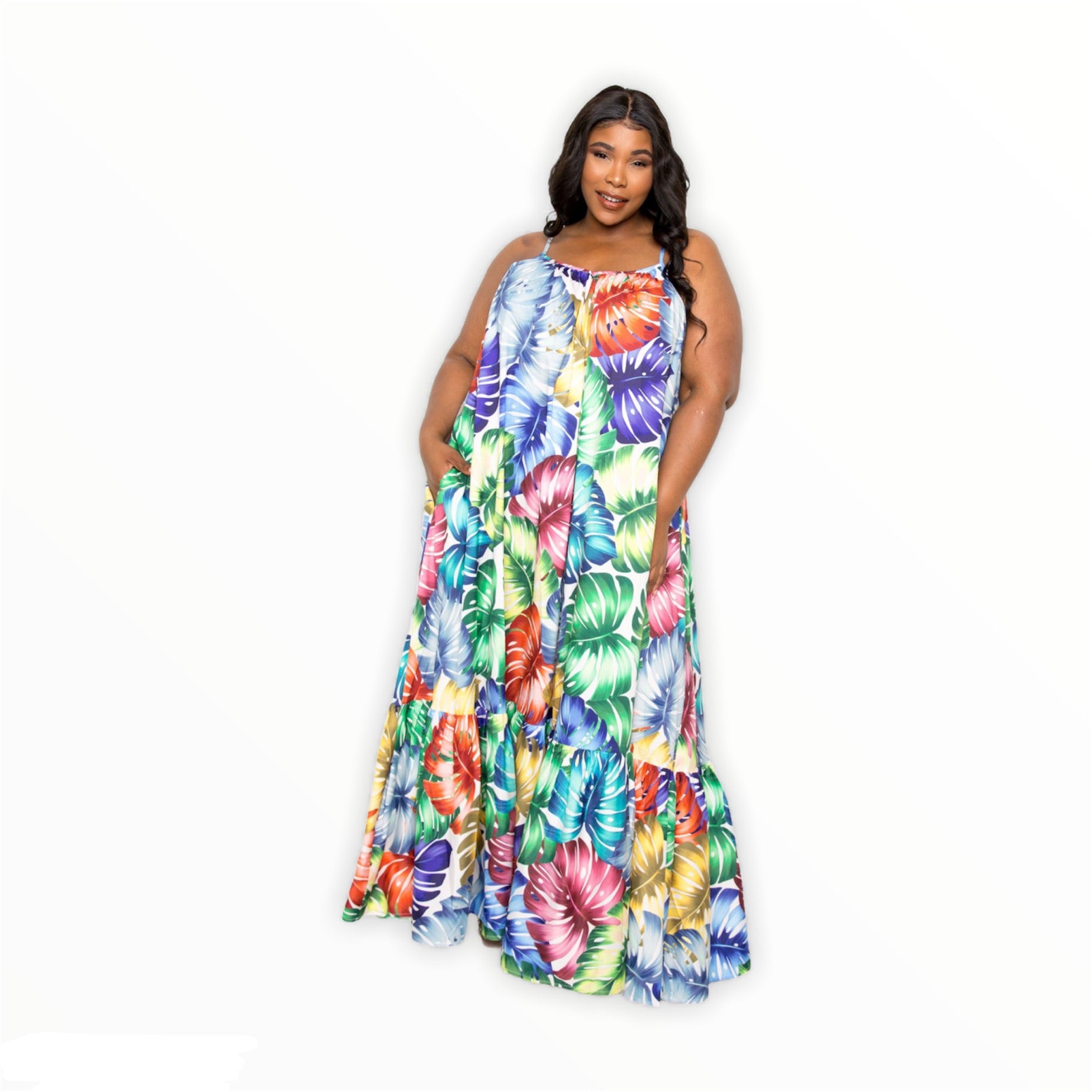 Kritisk Studerende deltager Final Sale Plus Size Sundress Maxi Dress With Double Slits
