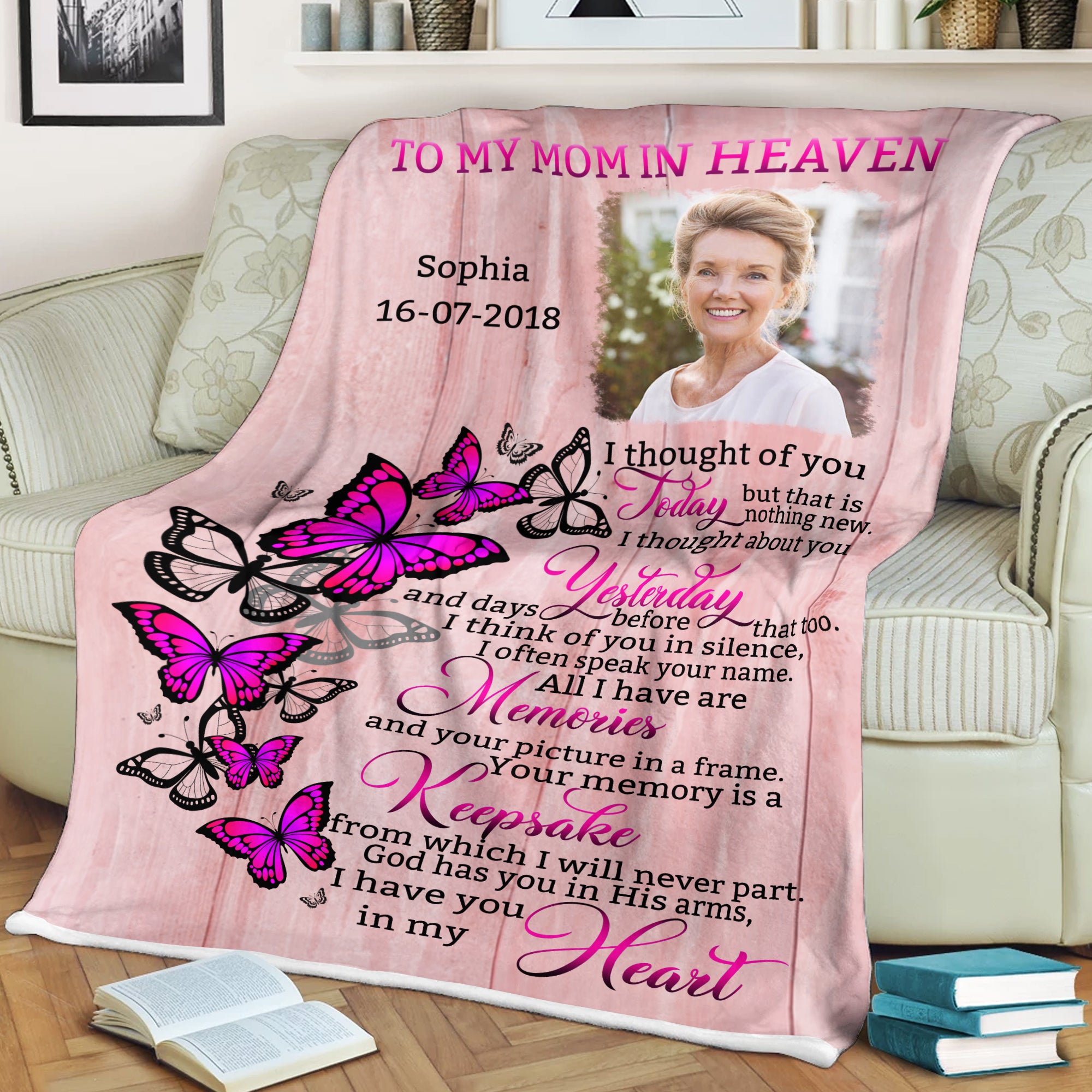 memory of loved ones personal picture blanket