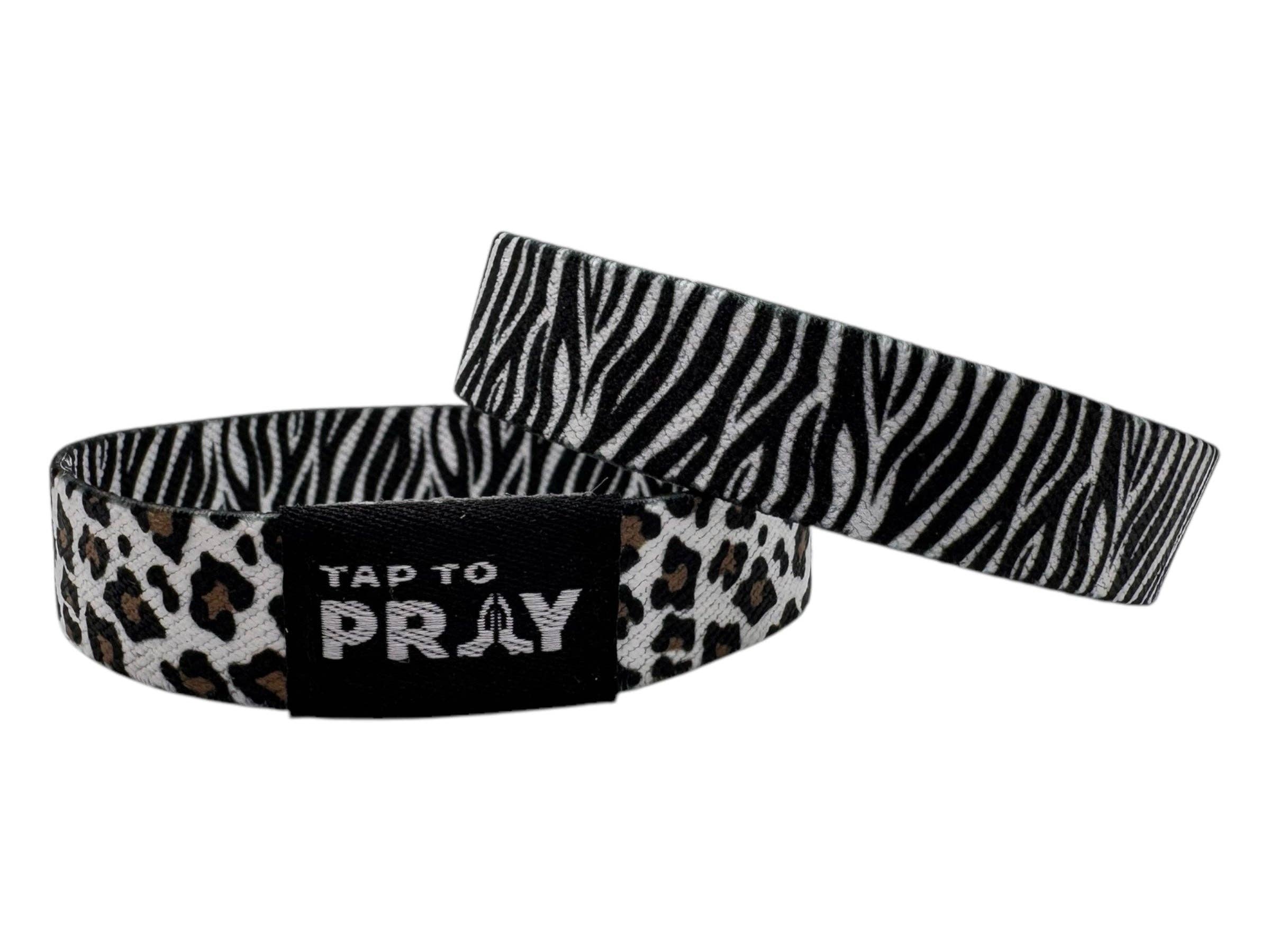 Tap To Pray™ Wristbands Safari Zebra