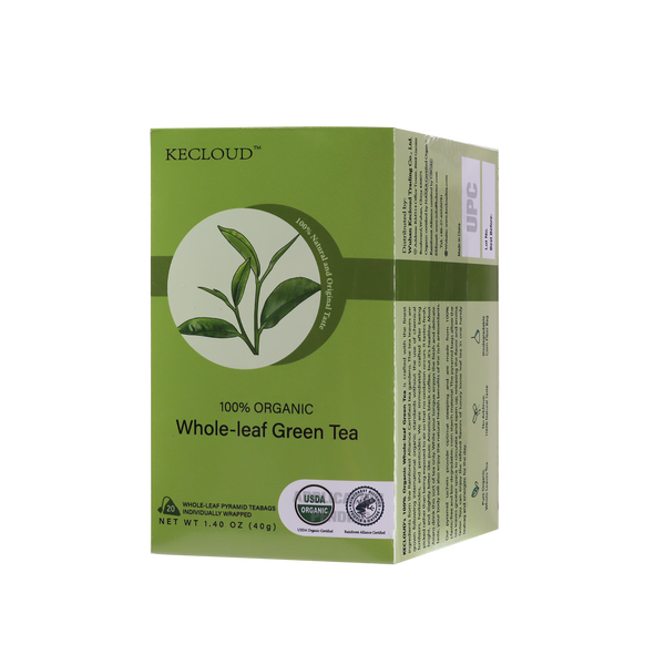 100% Organic Whole-leaf Green Tea 1st Grade - Box of 20 pyramid Tea Bags