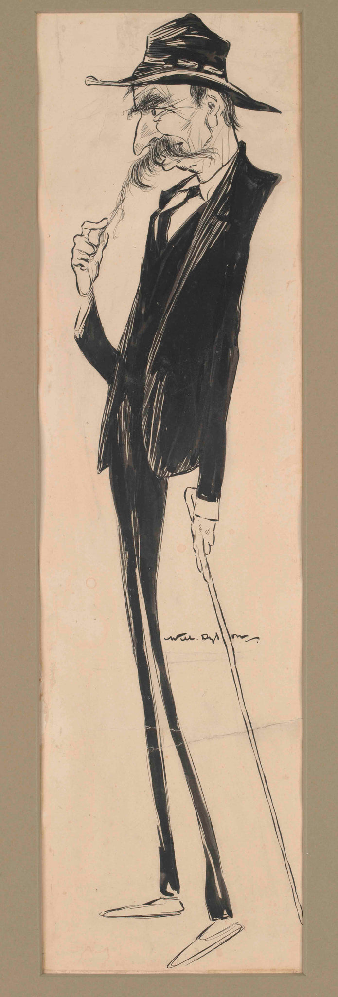 DRAWING OF HENRY LAWSON BY WILL DYSON 1908 - STATE LIBRARY VICTORIA
