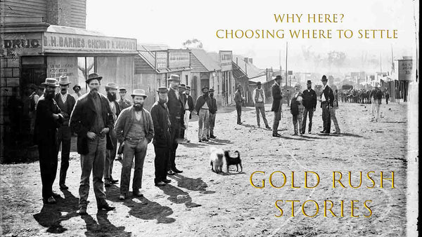 GOLD RUSH STORIES - PART 2 - WHY HERE? - CHOOSING WHERE TO SETTLE - historical image of Gulgong NSW Gold Rush Town 1870's