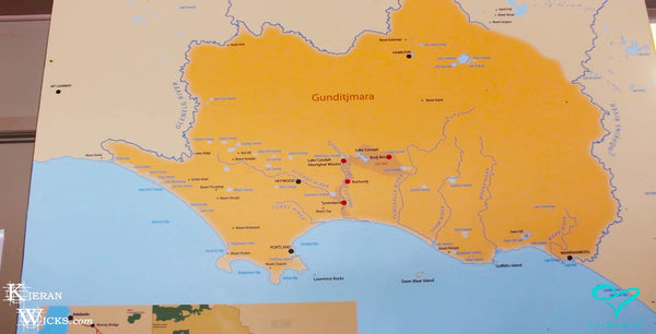 GUNDJITMARRA COUNTRY MAP, SOUTH WEST VICTORIA. TRADITIONAL OWNERS LAND MAP