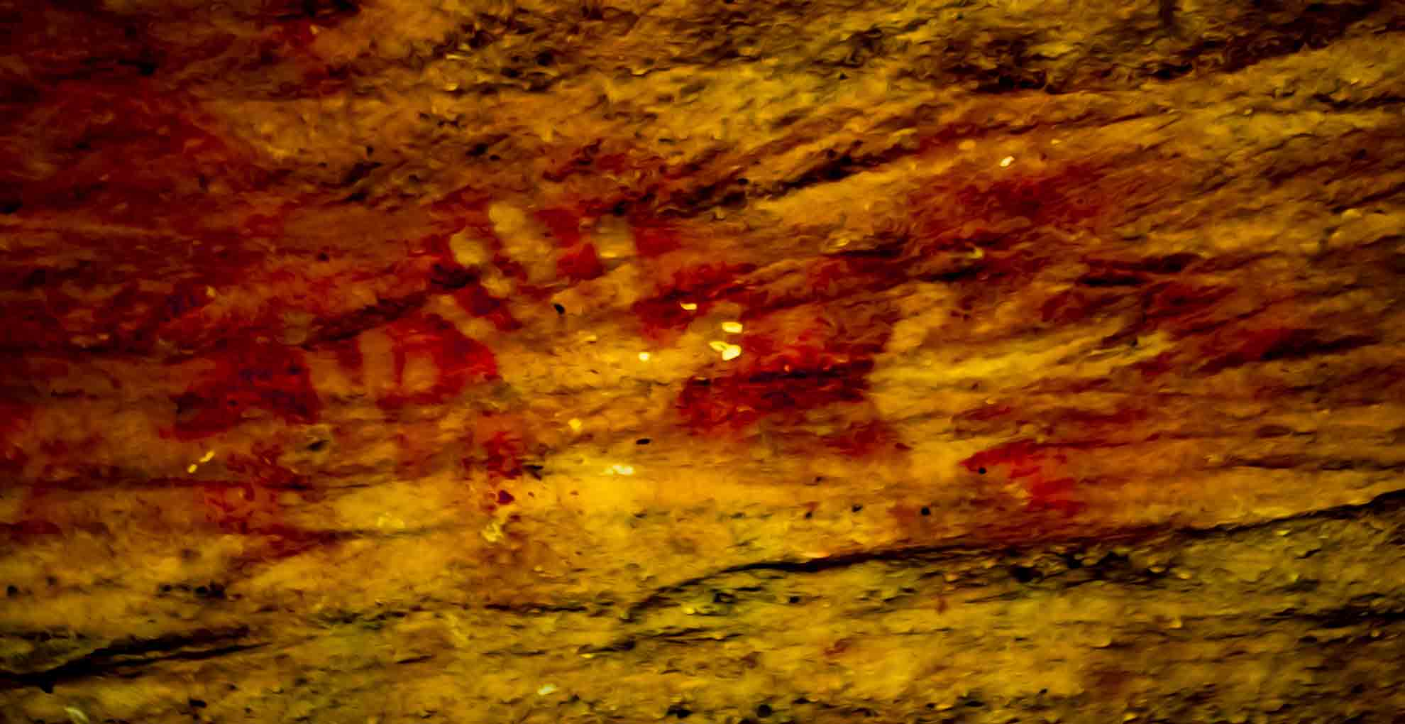 HANDS ON ROCK CAVE ART SACRED INDIGENOUS SITE WIRAJURI NATION 