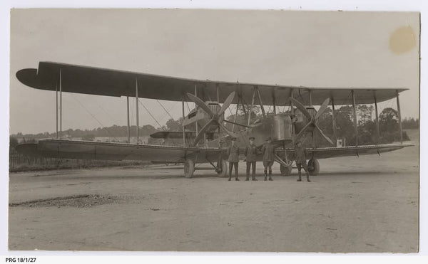 Lieutenant Keith Smith, Captain Ross Smith, and Sergeants Bennett and Shiers in England - PRG-18-1-27