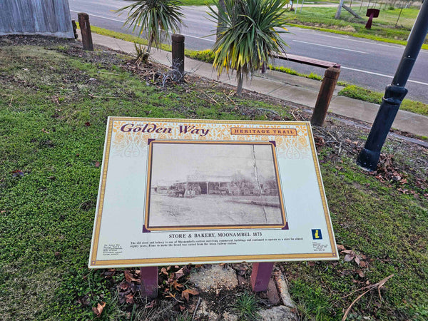 Moonambel Victoria Gold Fields Town Historical Information sign