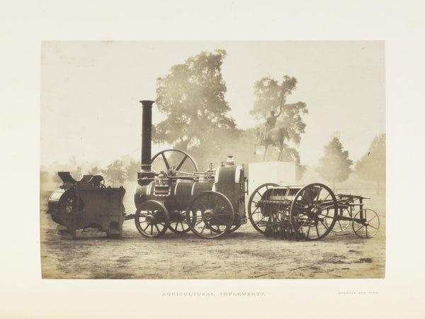 Mounted Calotype depicting a scene from the Great Exhibition of 1851. From Henry Fox Talbot's presentation report, Spicer Brothers, Wholesale Stationers, W. Clowes & Sons, Printers, 1852. https://en.wikipedia.org/wiki/File:Great_Exhibition,_Agricutlural_Implements_2,_HF_Talbot,_1851.jpg
