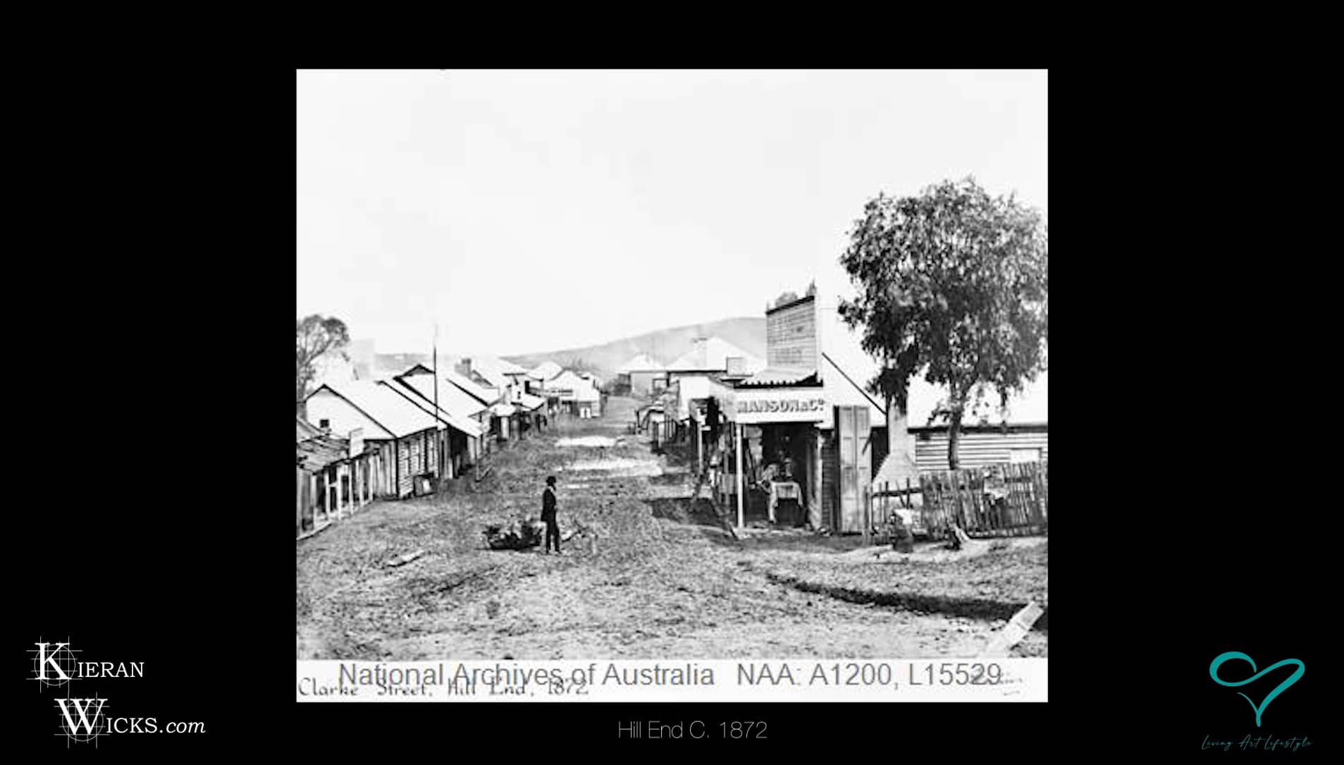 ONE TOWN AT A TIME EP 4 SCREENSHOT 15 - HILL END NSW c1872 MAIN STREET NATIONAL ARCHIVES OF AUSTRALIA