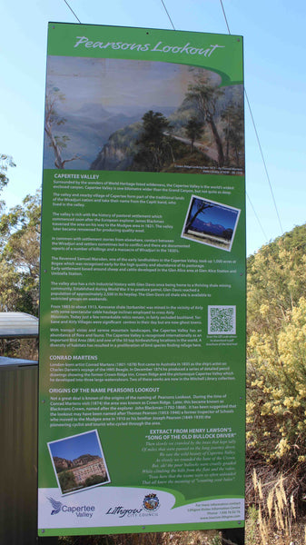 Capertee Canyon Blue Mountains NSW World's Second Largest Canyon Information Sign