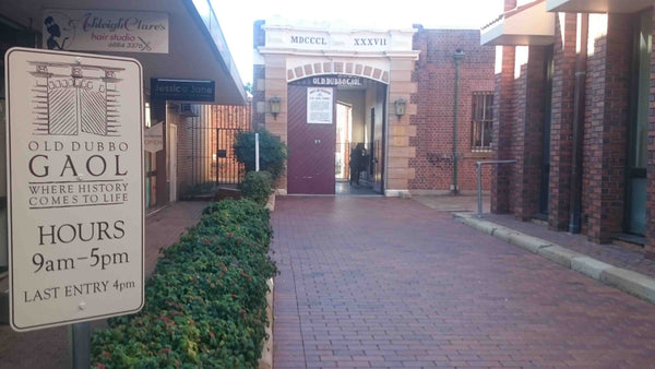 OLD DUBBO GAOL - CENTRAL WEST NSW Front Gates and Information Sign