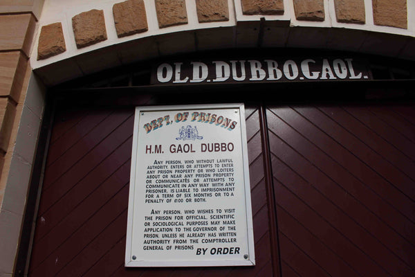 OLD DUBBO GAOL - CENTRAL WEST NSW Front Gates and Information Sign