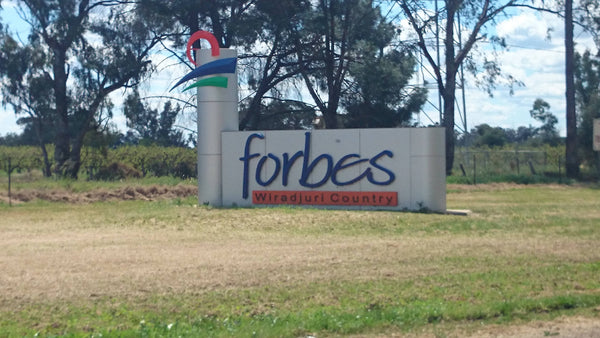 Forbes Town sign Central West NSW