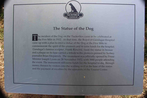 The Dog on the Tuckerbox Statue Memorial in Gundagai South West Slopes of NSW