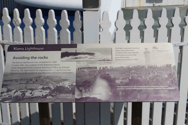 Kiama Lighthouse Historical information sign