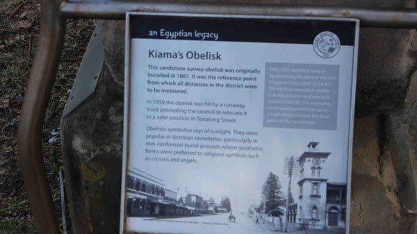 Kiama Obelisk South Coast NSW Historical information sign