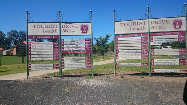 Mudgee Wineries Tourist Information Sign Ulan Road Mudgee