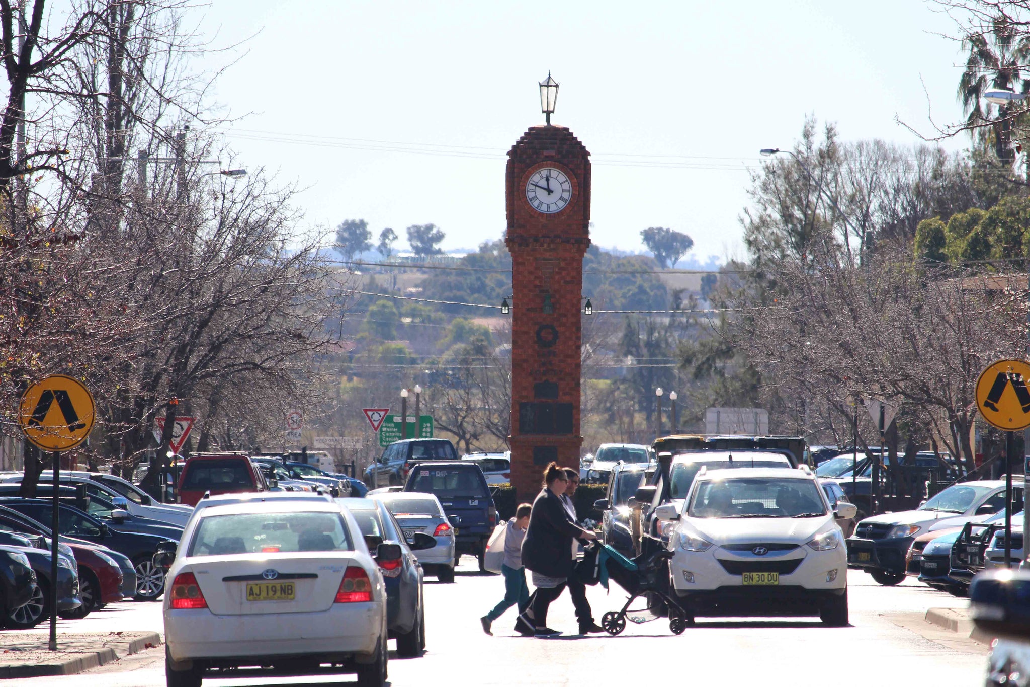 Town Clock Mudgee, looking down Church Street Lonregans Store heritage building built 1870 Mudgee Mid West Region One Town at a Time, Kieran Wicks, Living Art Lifestyle. 