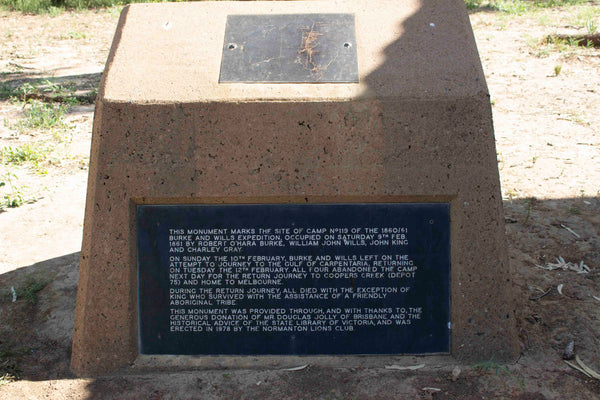 Proof of Life ; Burke & Wills Camp 119 Gulf of Carpenteria QLD Historical Information Sign