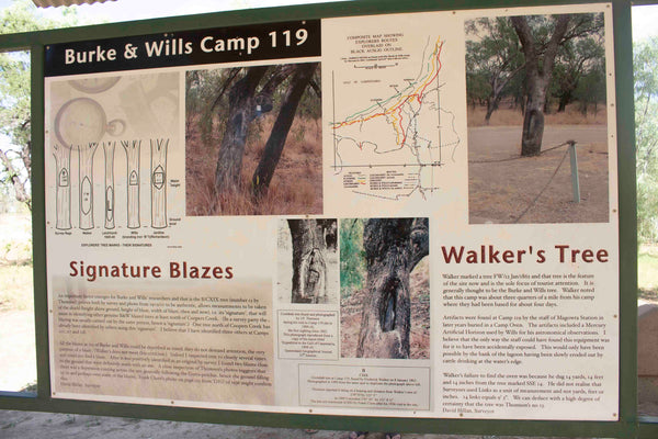 Proof of Life ; Burke & Wills Camp 119 Gulf of Carpenteria QLD Historical Information Sign