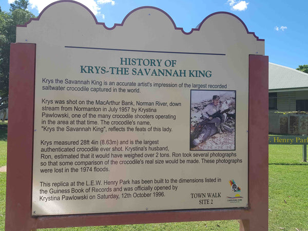 Information Sign of the History of Krys the Savannah King