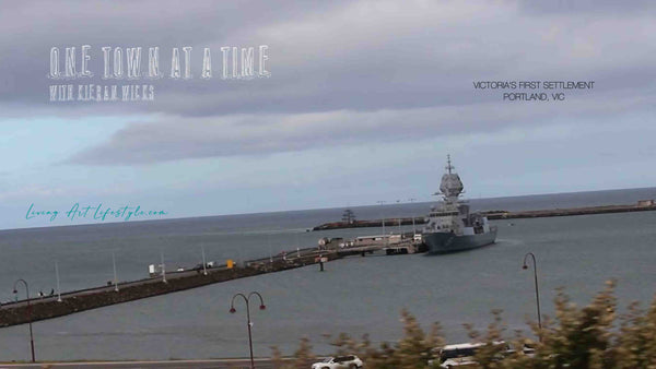 Australian Navy ship docked in Portland, South West Victoria